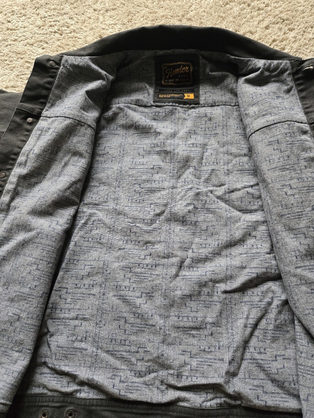 Bowler Brothers Chore Jacket Mens M Green Canvas Field Utility - Picture 5 of 8